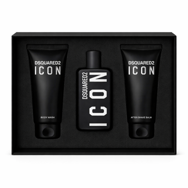 7e7d3085-b42d-451a-81f6-49709bb64f1a DSQUARED2 Icon Pour Homme Gift Set (Eau de Parfum 100ml + Shower Gel 100ml + Aftershave Balm 100ml)